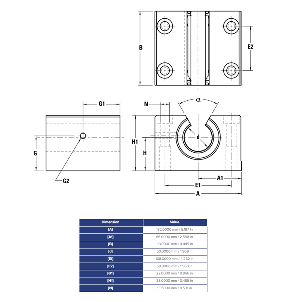 SPPBOM50 THOMSON BALL BUSHING<BR>SSE SERIES 50MM OPEN PILLOW BLOCK BEARING SELF ALIGNING 2810.1 LBF